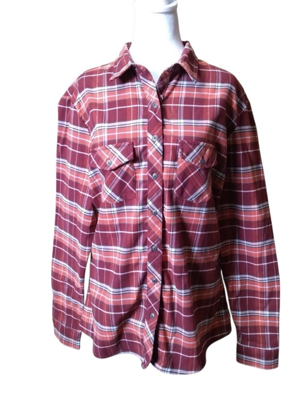 KÜHL Women’s XL Plaid Soft Flannel Fitted Shirt Pockets Hiking Outdoor Gorpcore